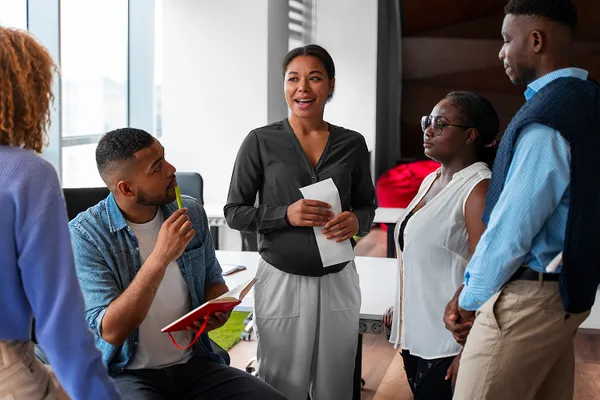 An image of people in an office